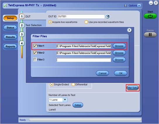 Filter Selection